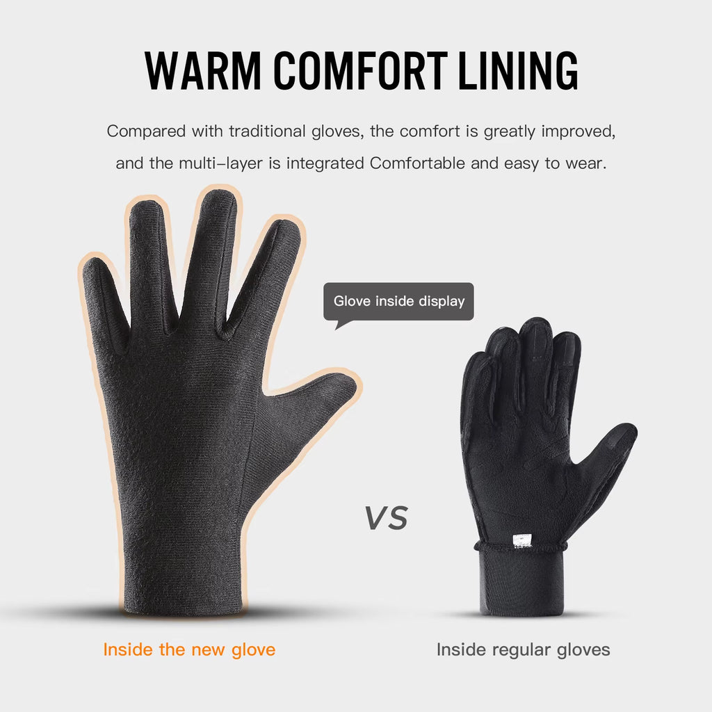 Electric Heating Gloves with Batteries for Motorcycles, Winter Motorcycle Heating Gloves, Warm and Waterproof Heating Gloves For